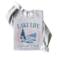 thumbnail image 7 of Lake Life Social Club Sweatshirt for Women & Kids Cozy Lake House Crewneck Pullover Gray Sweatshirt Adult X-Large, 7 of 7