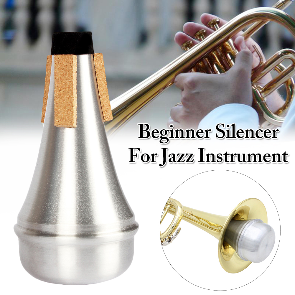 Trumpet Mute Portable Trumpet Cornet Horn Aluminum Practice Cup Mute Silencer for Instrument