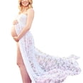 thumbnail image 1 of EYIIYE Women Photography Prop Pregnancy Off Shoulder Sleeveless Lace Maternity, 1 of 6