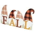 thumbnail image 5 of Northlight Plaid Gnomes Fall Harvest Wooden Sign - 10", 5 of 7