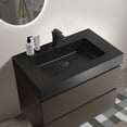 thumbnail image 5 of 30" Bathroom Vanity with Sink, One-Piece White Sink Basin, Large Storage Wall Mounted Floating Bathroom Vanity for Modern Bathroom, Gray(without Drain and Faucet), 5 of 6
