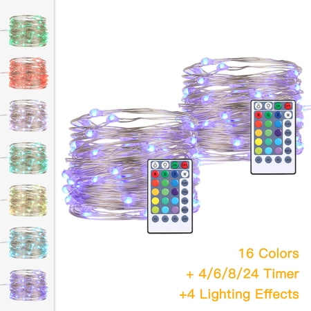 Tomshine RGB String Light with Remote Control Flexible Wire 5M/16.4FT ...