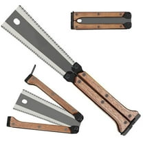 5.5 Inch Folding Hand Saw, Double Edge Japanese Style Saw for Wood PVC Cutting, Portable Woodworking Saw with Wood Handle for Camping Gardening