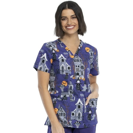 

Cherokee Prints Women s Scrubs Top V-Neck CK651