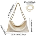 thumbnail image 2 of MDUKONU Women Satin Evening Handbag Wedding Prom Clutch Purse Formal Party Clutches Shoulder Bag with Bag Chains Black, 2 of 3