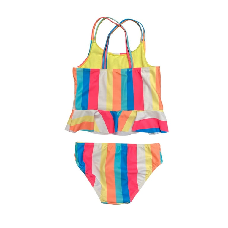 Hurley Girl's 2 Piece Criss Cross Elastic Shoulder Straps UPF50+