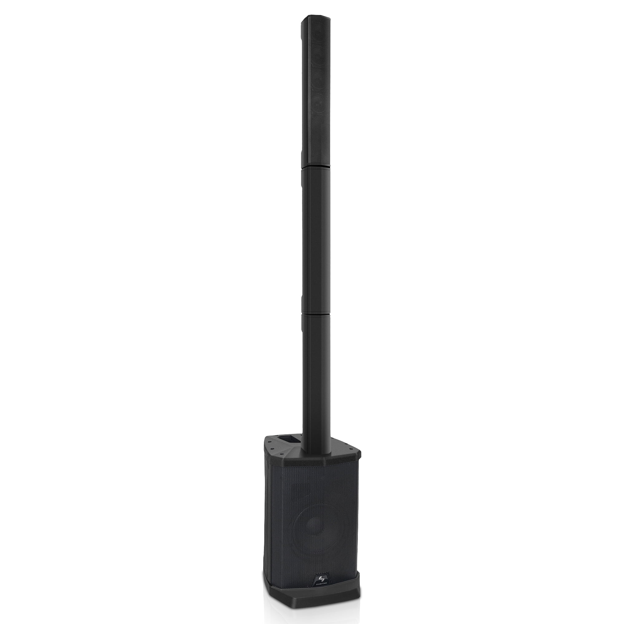 Sound Town Portable Bluetooth Steel ABS PA Systems, Black