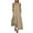 Khaki, variant on Horkkom Maxi Dresses for Women Crewneck Sleeveless Summer Dresses Casual Loose Long Dresses with Pockets L