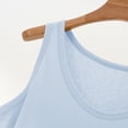 thumbnail image 6 of Duoif Womens Tank Tops, Sleeveless Crew Neck Loose Fit Summer Clothes Summer Tops Light Blue XXL, 6 of 7