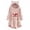 Pink, variant on Patlollav Christmas Women Coats Plus Size Plush Buttons Long Sleeve Hooded Outwear Tops