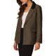 thumbnail image 4 of Chaqueta de manga larga con solapa de pico y un botón para mujer Inspire Chic L Café, 4 of 6