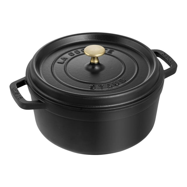 STAUB La Cocotte Cocotte Ronde en Fonte de 5,25 L, Noire