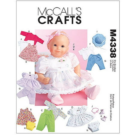 McCall's Pattern Baby Doll Clothes, All Sizes in 1 Envelope - Walmart.com