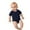 a-Dark Blue11333, variant on Baby Boys Jumpsuit Solid Color Short Sleeve Polo Romper With Collared Neckline Snap Closure For Infant Casual Daily Wear