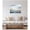 White, variant on Kate and Laurel Tonal Abstract Oceanic Nautical Serenity Blue Horizontal Framed Canvas Wall Art by The Creative Bunch Studio 42 x 32 Sylvie Dark Gold, Coastal, Abstract, Beach, Landscapes Art for Wall