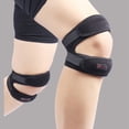 thumbnail image 2 of Double Strap Knee Support Brace - Polyester, Adjustable, Pain Relief - Cycling/Running/Trekking, 2 of 8
