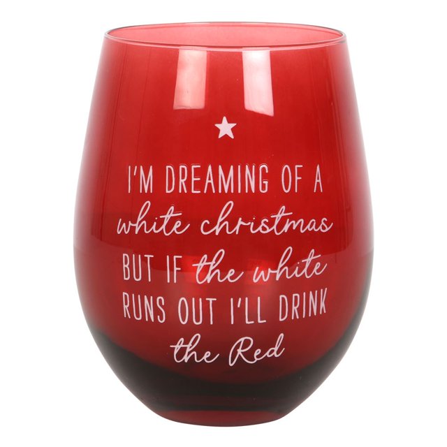 Something Different - Copa de Vino sin Tallo Navidad Dreaming Of A White (Rojo, Blanco)