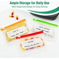 thumbnail image 5 of A8 Waterproof Pill Pouch Set, Large Weekly Pill Organizer with 14 Color-Coded Medicine Pouches, Reusable Travel Medicine Organizer, Zippered Pill Storage for Fish Oils, Vitamins (Navy), 5 of 8
