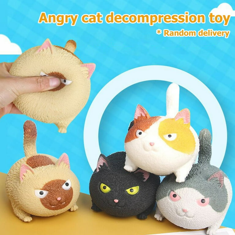 GUSTVE Pinch Angry Cat Cute Pet Toy Decompression Artifact Vent