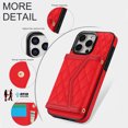 thumbnail image 5 of Compatible with iPhone 15 Pro max Wallet Case for Women Crossbody Phone Case PU Leather Zipper Handbag Wrist Strap Cover Credit Card Holder,for Apple 15 Pro,Cell Phone Cases, 5 of 8