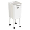 thumbnail image 3 of Cubo de basura con ruedas Contenedor de basura Cómodo Robusto Durabilidad Ergonómico Práctico Blanco, 3 of 9