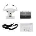 thumbnail image 1 of Uadme bluebone Lupa Montada En La Cabeza,Lupa con Soporte para Anteojos Manos Libres con 5 Lentes,Diadema,2 Luces LED para La Construcción De Modelos De Joyería, 1 of 12