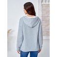 thumbnail image 5 of Hoodies for Women Ladies Sweatshirts Pullover Outerwear Pocket Long Sleeve Drawstring Hooded Sweatshirts Gray L, 5 of 11