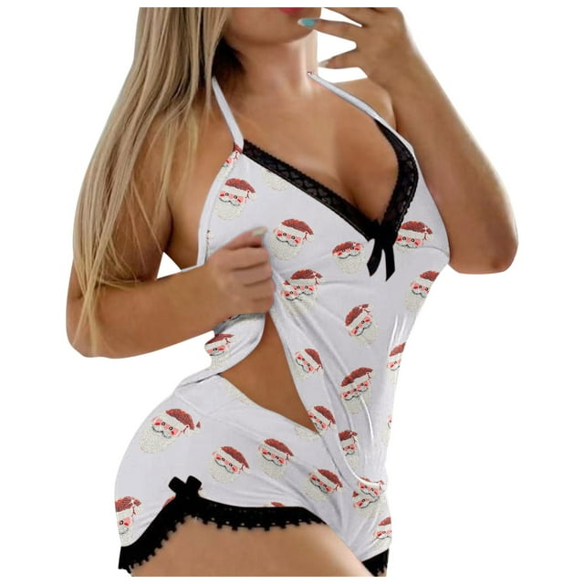 GPOECD Ensemble de Pyjama Décontracté de Noël pour Femmes, Confortable, Bleu Clair, P