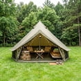 thumbnail image 5 of 4 Season Bell Tent 13.1FT, Beige Waterproof Glamping Yurt Tent with Stove Jack, Fits 8 People, Oxford Fabric, Roll-Up Walls, for Family Camping & Outdoor Parties, 5 of 9