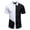 #02 White 【Mix & Match: Choose Your Favorites】, variant on Men's Casual Button Down Shirt Patchwork Turndown Collar Short Sleeve Breathable Quick Dry Polyester Blend Stretch for Daily Work Vacation Streetwear | Zenithor,Black L