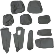 Kojem Synthetic Leather Seat Covers Compatible with 2010-2015 Toyota Prius, Gray Front & Rear