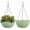 Green, variant on 10 inch Hanging Planters for Outdoor Indoor Plants with Drainage Holes and Chain, 2 Pack Round Hanging Flower Pots for Garden Home Porch Decor, Black