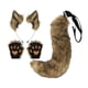 thumbnail image 1 of Orejas y cola de zorro para cosplay, orejas de zorro y cola larga para adultos y niños, orejas de peluche Hierba amarilla, 1 of 9
