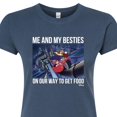 thumbnail image 3 of Disney - Darkwing Duck - Me & My Bestie Getting Food - Juniors Fitted Graphic T-Shirt, 3 of 5