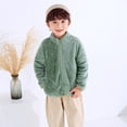 thumbnail image 4 of OGLCCG Little Boys Girls Fuzzy Sherpa Teddy Coat Fall Winter Full Zip Up Fleece Jacket Casual Long Sleeve Fluffy Soft Cozy Outwear 1-9Y, 4 of 6