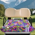 thumbnail image 3 of XYZCANDO Retro Floral 2-Seat Golf Cart Seat Cover with 4 Front Pockets - Non-Slip Washable Protector for EZGO Yamaha Club Car, 3 of 8