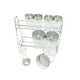 thumbnail image 4 of Set de 5 especieros y 3 frascos Good & Good con rack doble de acero inoxidable, 4 of 5