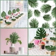 thumbnail image 4 of Coolmade 60 Pieces 4 Kinds Artificial Palm Leaves with Faux Stems Tropical Plant Leaves Monstera Leaves Safari Leaves for Hawaiian Luau Party Jungle Beach Table Leave Decorations, 4 of 8