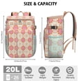 thumbnail image 3 of Cooler Backpack 26 Cans Insulated Backpack Cooler for Men & Women,marble Modern Geometric Flowers Abstract Lunch Backpack for Picnic Lunch Hiking, 3 of 6