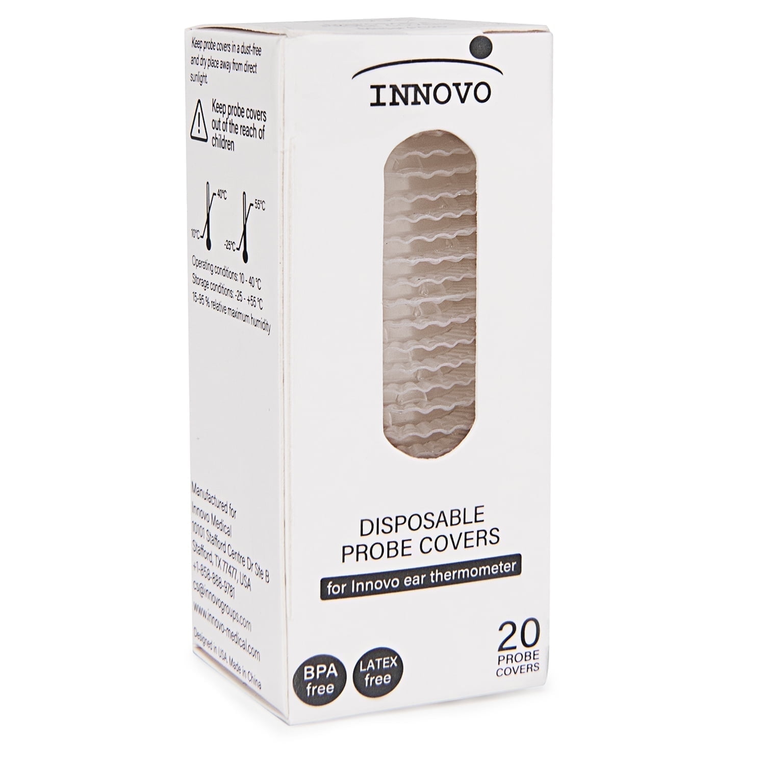 Innovo Medical iE100A and iE100B Ear Thermometer with Probe Cover, Lens Filter, Dust and Wax Protection