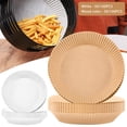 thumbnail image 2 of Hands DIY 50/100pcs Air Fryer Liner 20CM Round Non-Stick Air Fryer Paper Mats Heat-Resistant Air Fryer Parchment Paper for Baking Roasting Cooking Microwave, 2 of 10
