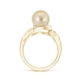 thumbnail image 2 of ANGARA Golden South Sea Cultured Pearl and Diamond Loop Ring in 14K Yellow Gold for Women | June Birthstone, Birthday, Anniversary, Jewelry Gift for Women | Pearl Ring, 2 of 8