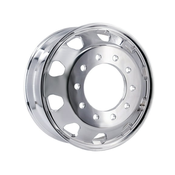 Kenworth Stylized Truck Wheels 22.5 x 8.25  Forged Aluminum Both-Side Polished 10 Holes 6pcs.