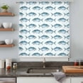 thumbnail image 4 of Ocean Fishes Sheer Curtains 63 Inches Long, Summer Watercolor Coastal Marine Animals Light Filering Curtains, Breathable Simi Curtain Privacy Drapes for Living Room Bedroom Window Treatment, 4 of 9