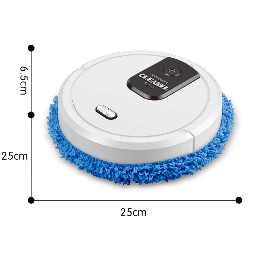 Automatic Mopping Sweeping Cleaner Robot, Rechargeable Floor Wiping Machine  Wet and Dry White/Black 