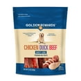 thumbnail image 3 of (24 pack) Golden Rewards Chicken, Duck and Beef Premium Variety Dry Jerky Treats for Dogs, Chicken, Duck and Beef Recipe 12 oz Bag, 3 of 13