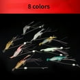 thumbnail image 6 of YQBUY 8pcs Soft Fishing Luminous Shrimp Lure with Hook Swivel Beads Artificial Silicone Glow Fishing Bait Rig Fishing Tackle for Freshwater Saltwater Bass, 6 of 7