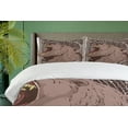 thumbnail image 4 of Ambesonne Animal Duvet Cover Set, Growling Grizzly Bear, 2-Calking, Brown and White, 4 of 7