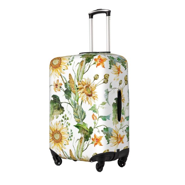 Fotbe Watercolor Bright Sunflowers Funda Protectora para Equipaje, Antirrayones y Resistente a la Suciedad, Compatible con Maletas de 18 a 32 Pulgadas-Medium