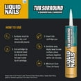 Liquid Nails (LN715) Tub Surround & Shower Adhesive (Low VOC), Bright